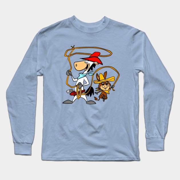 Quick Draw McGraw and Baba Looey Long Sleeve T-Shirt by RainbowRetro